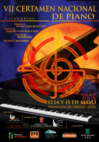 Cartel del Certamen de Piano 2004-2005