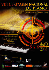 Cartel del Certamen de Piano 2005-2006
